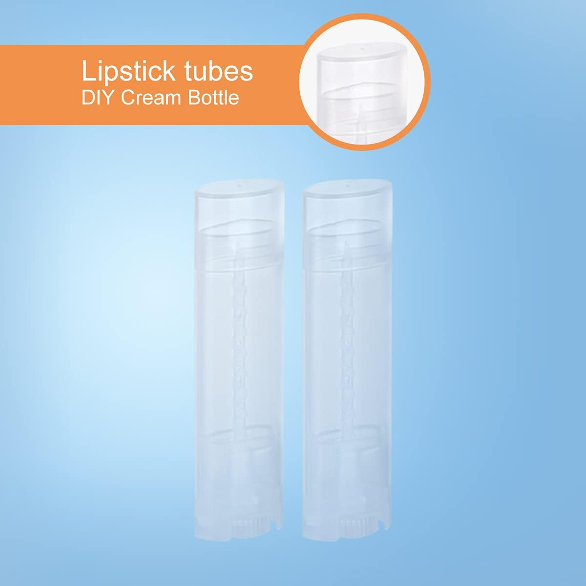 Ewandastore 5Ml Oval Lip Balm Tubes,100Pcs Plastic Clear Empty Oval Oval Deodorant Containers Lip Gloss Container Holder with Caps image number 3