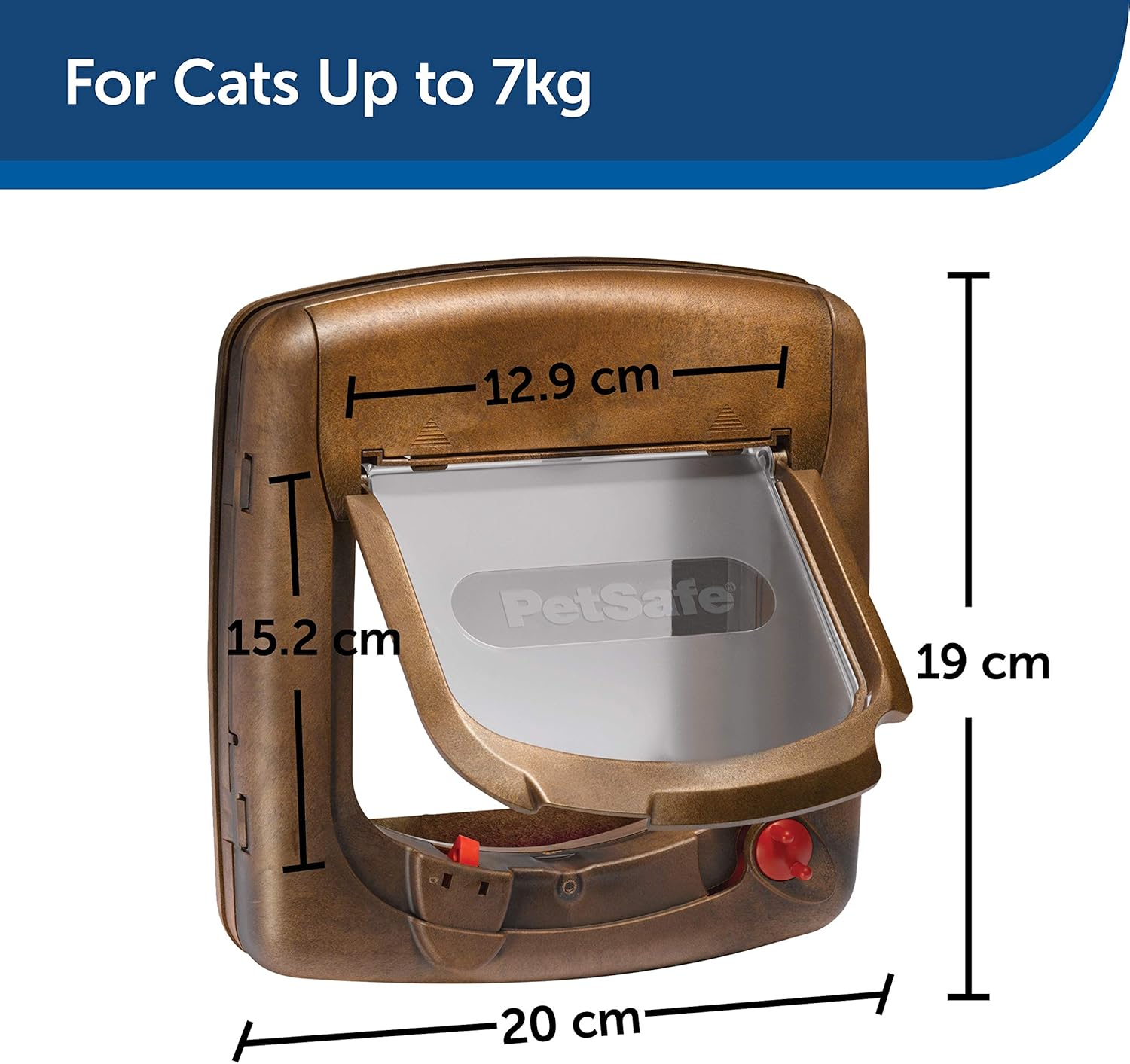 Petsafe Staywell, Deluxe Magnetic Cat Flap, Wood Grain, Selective Entry, 4 Way Locking image number 3
