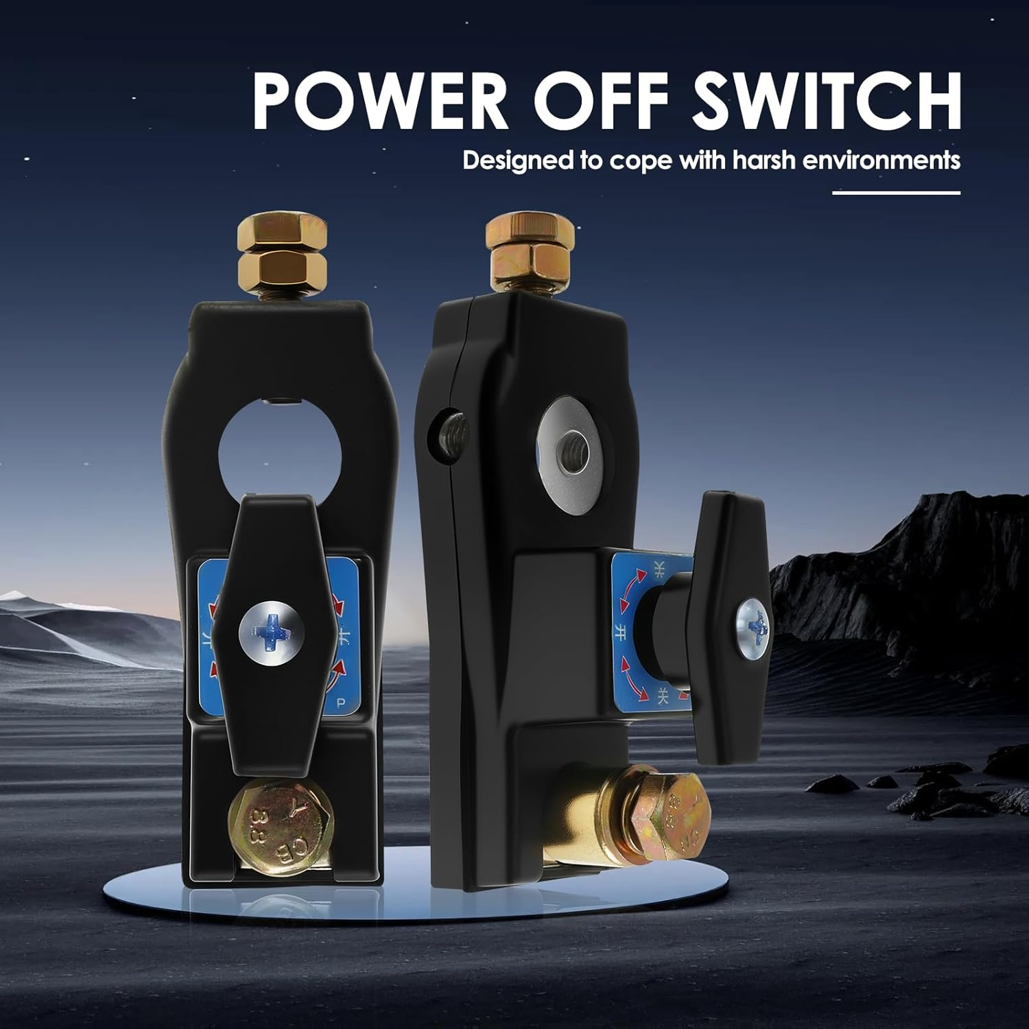 3Pcs Battery Disconnect Switch, 12V 24V Battery Power Cut Isolator Kill Switch, Universal Heavy Duty Battery Shut off Switch, Quick Disconnect for Car, Truck, RV and Boat image number 2