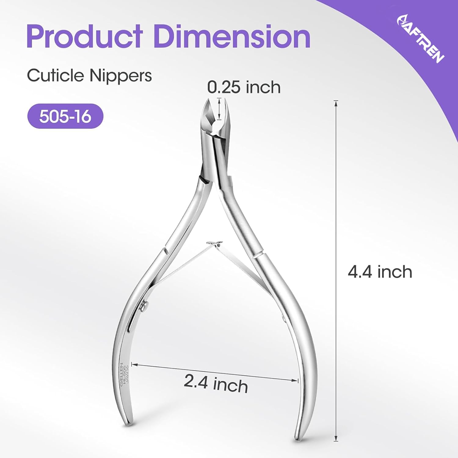 Cuticle Scissors 16 Jaws Professional Cuticle Nail Clippers Cuticle Nippers Sharp Blades Double Spring Stainless Steel Cuticle Nail Clippers Manicure Tools image number 1