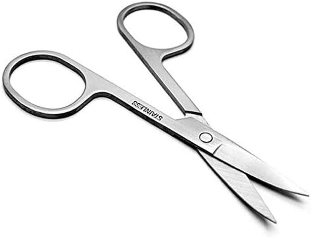 Myynti Stainless Steel Small Nail Eyebrow Nose Hair Scissors Cut Manicure Facial Trimming Tweezer Makeup Beauty Tool (Pack_Of_1) image number 4