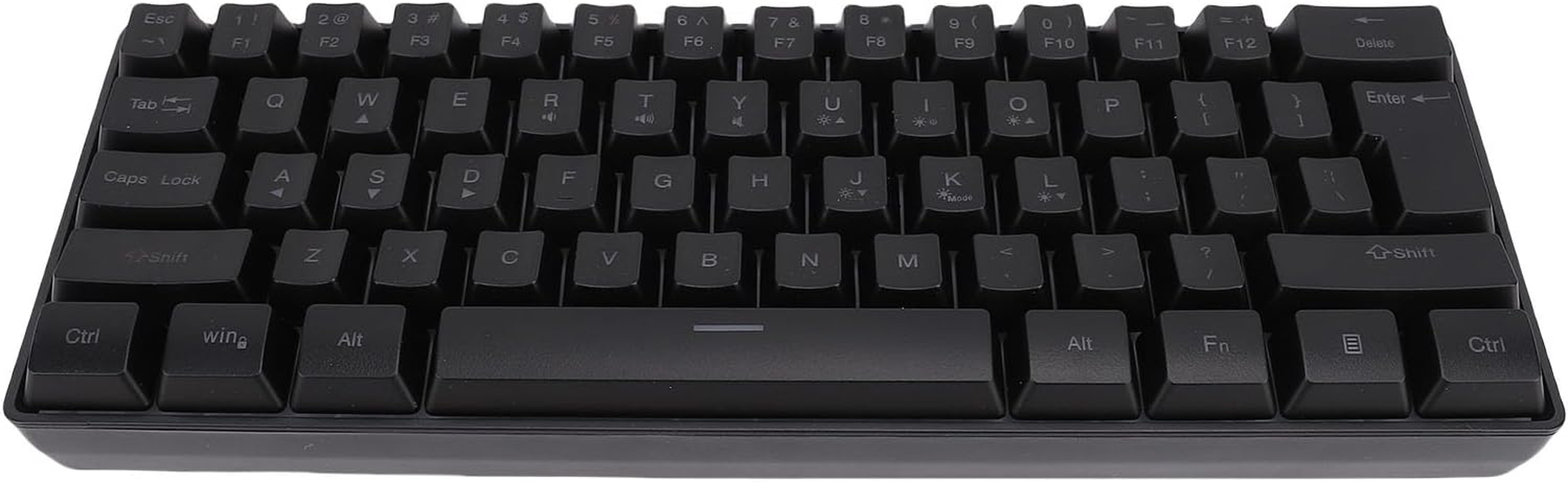 Asixxsix Wireless Keyboard, Ergonomic 61 Keys Gaming Keyboard with RGB Backlit, 2.4 Ghz Wireless USB Receiver, for Computer Desktop PC Laptop, Compact and Portable image number 1