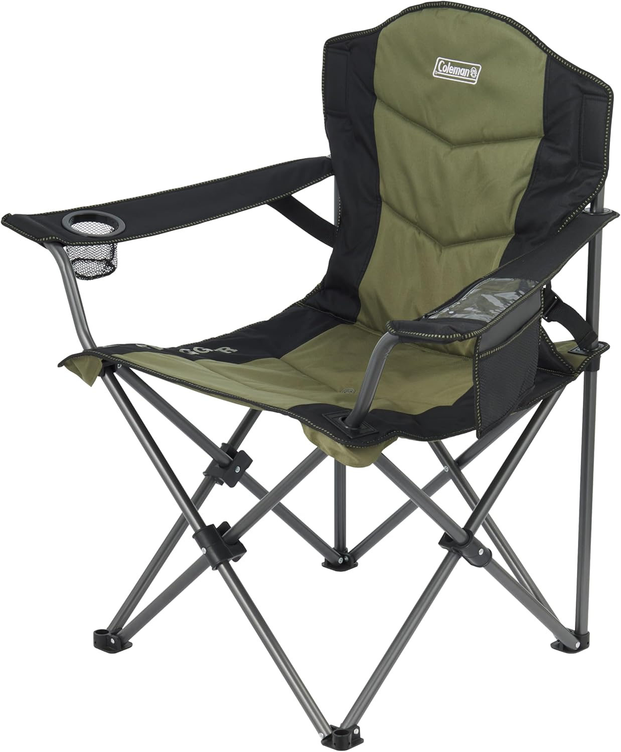Coleman Swagger Chair | Outdoor Camping Chair, Lightweight Beach Chair, Foldable, Black/Green image number 1