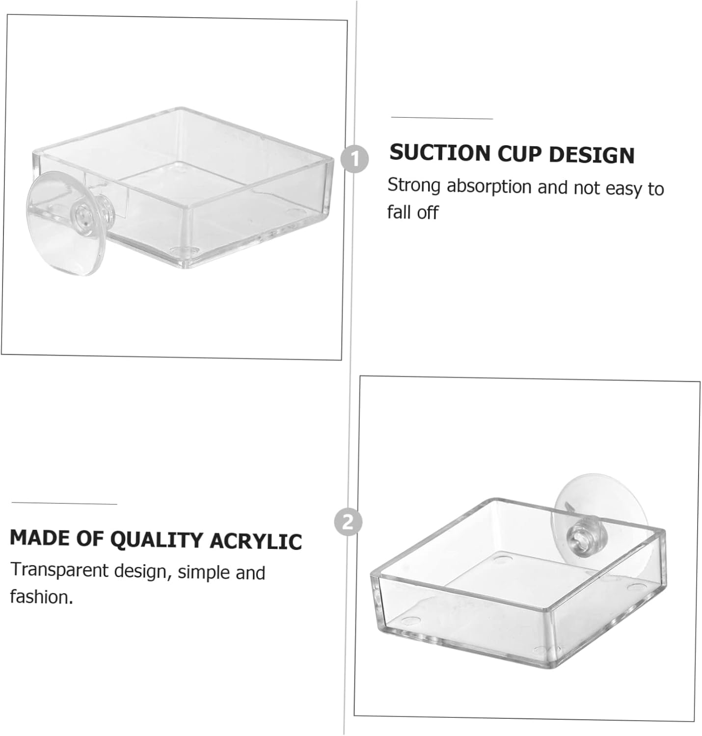 VILLFUL 4Pcs Aquarium Feeding Device Cup Shrimp Feeder Bowl for Fish Tank Easy to Clean Fish Food Dispensing Tray for Aquatic Pets image number 1