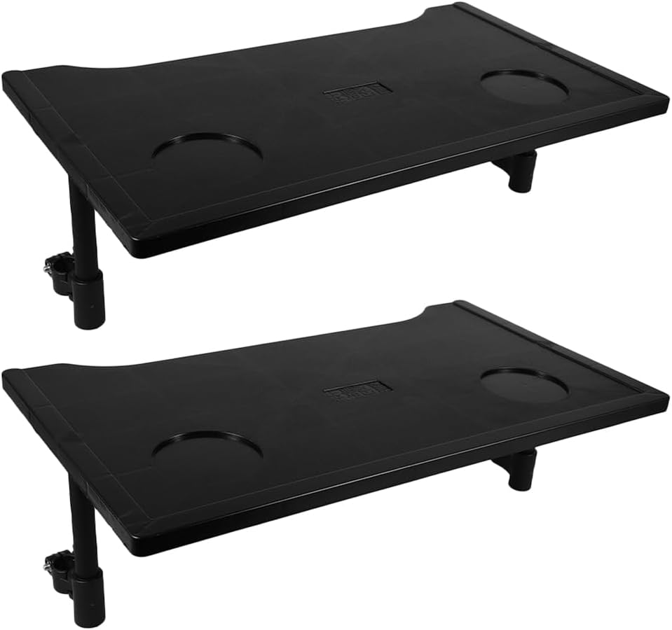 Wheelchair Table Tray, 2Pcs Removable Wheelchair Desk Lap Board Eating Aid for Nursing Patient, Portable Folding Walker Tray Table with Cup Holder Safe Non-Slip Design image number 5