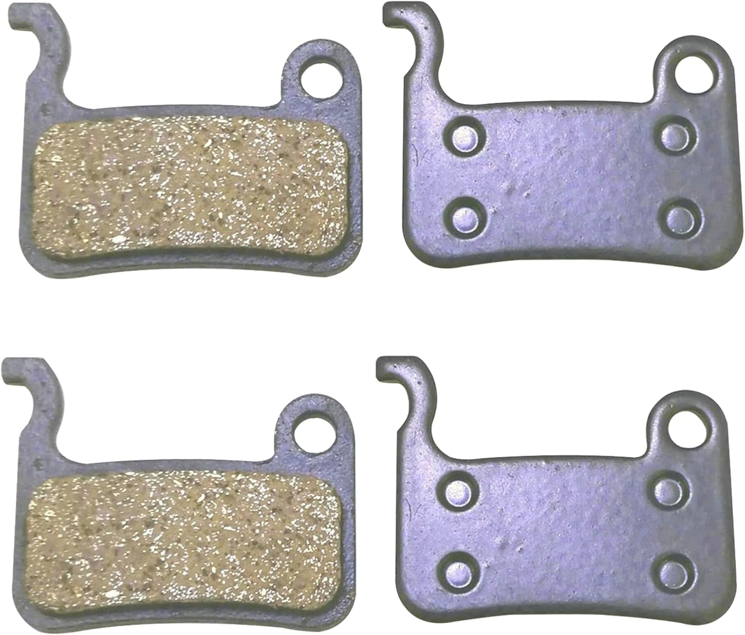 Bicycle Brake Pads, 2 Pairs Resin Semi-Metallic Bike Disc Brake Pads Compatible for Shimano XTR, Smooth Braking, Low Noise, Long Life