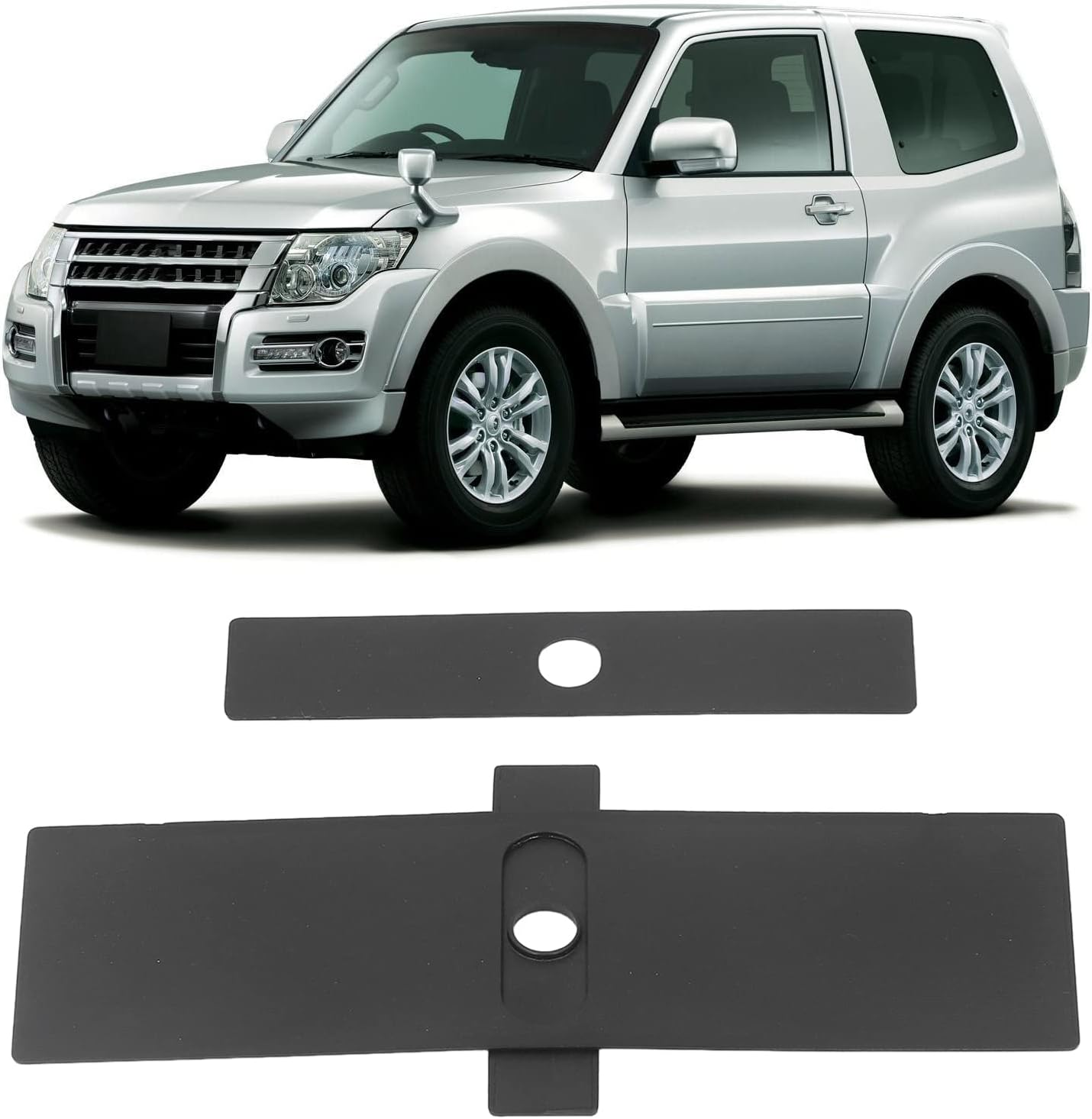 Zudoo 2Pcs Car Shift Panel Dust Cover, Black Rubber, 100% Rubber, Minimalist Style, Easy to Install, Replacement for Mitsubishi Pajero V93 V80 V87 V97 image number 2