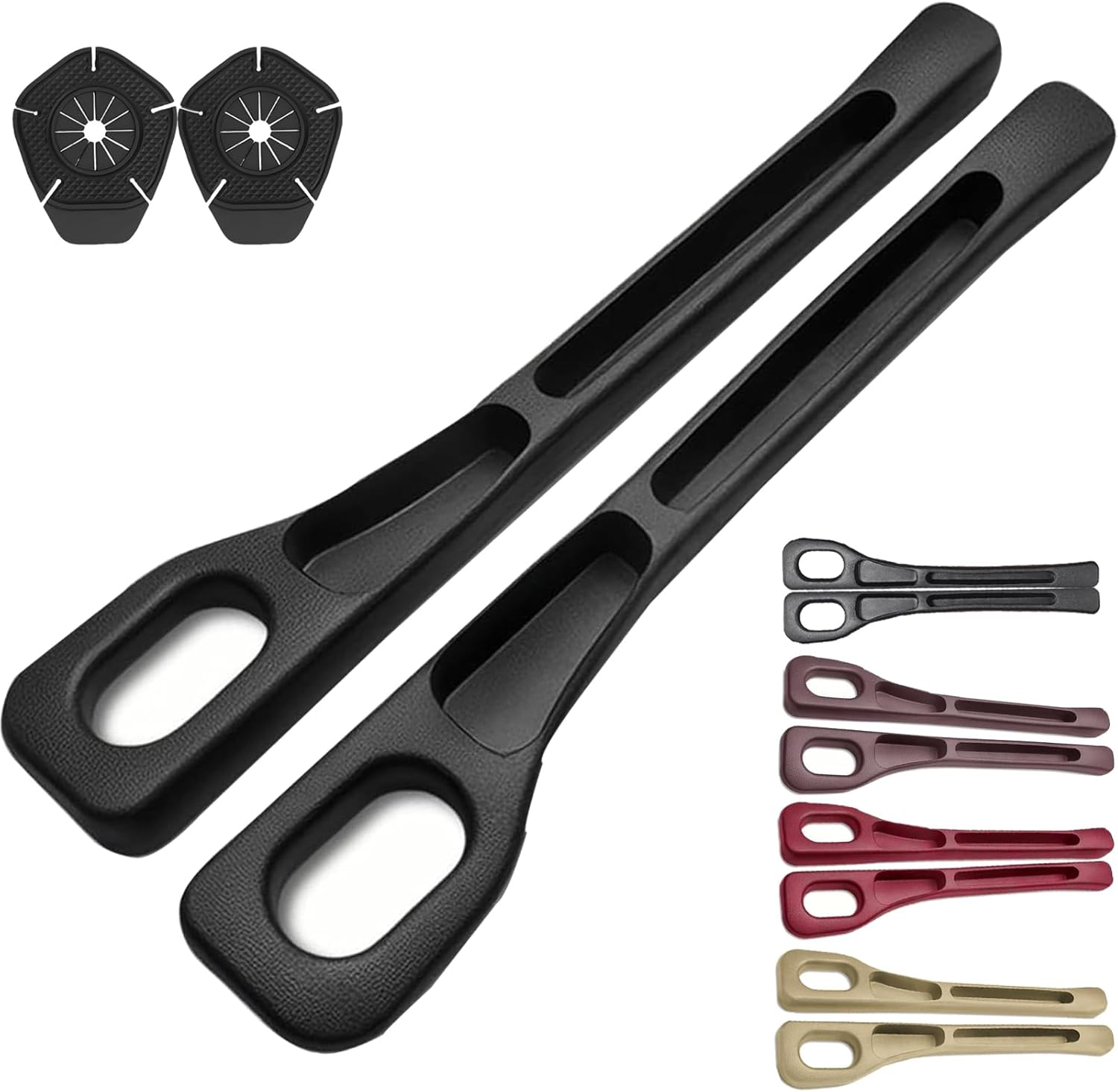 2Pcs Car Seat Gap Filler with Silicon Wipe Cover, 2025 Upgraded Car Seat Gap Organizer Storage Box,Fills the Gap between the Seat and Console, Suitable for Cars, SUV and Trucks,Black image number 6