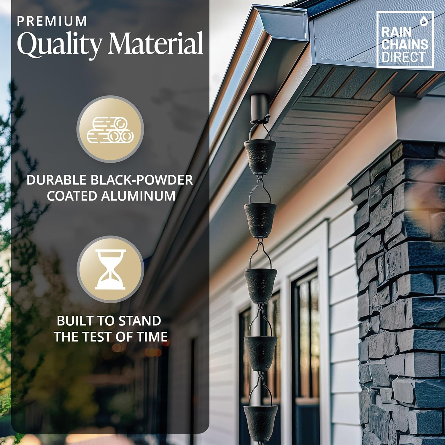 Contempo Rain Chain (Black) image number 5