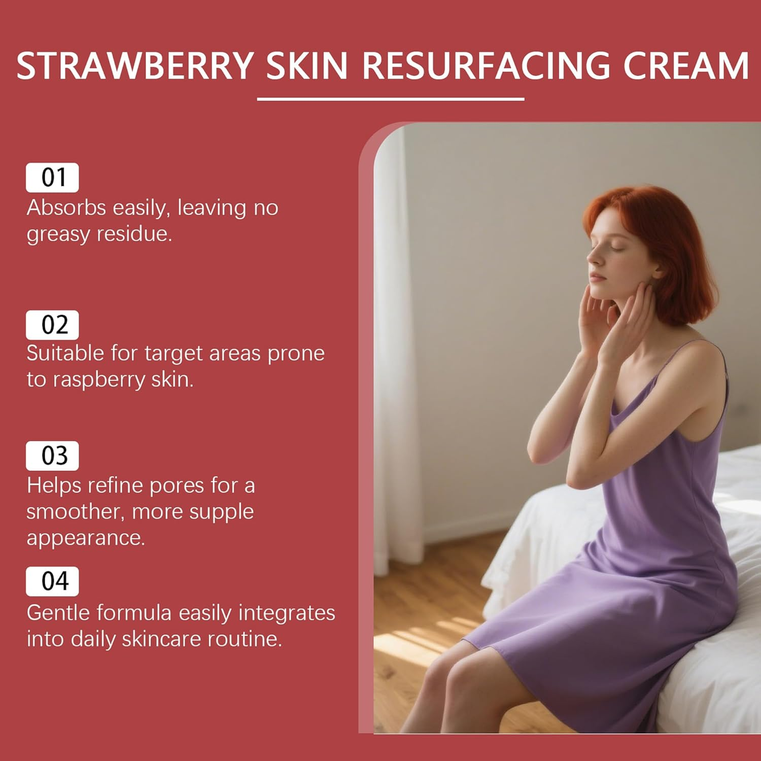 Depehelp Strawberry Skin Treatment, Strawberry Legs Treatment, Leaving the Body Feelingnourished, Soft, and Refreshed, Improves Skin Tone, Texture, and Overall Clarity image number 3