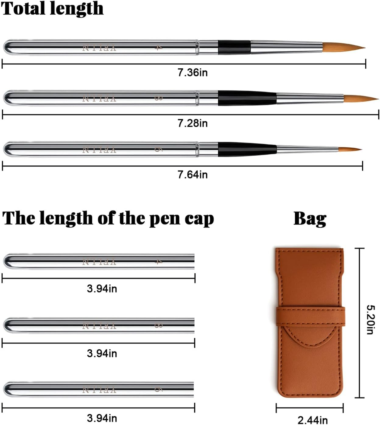 Travel Watercolor Brushes, Travel Kit with Leather Pouch Perfect for Watercolor Acrylics Gouache Ink Painting image number 1