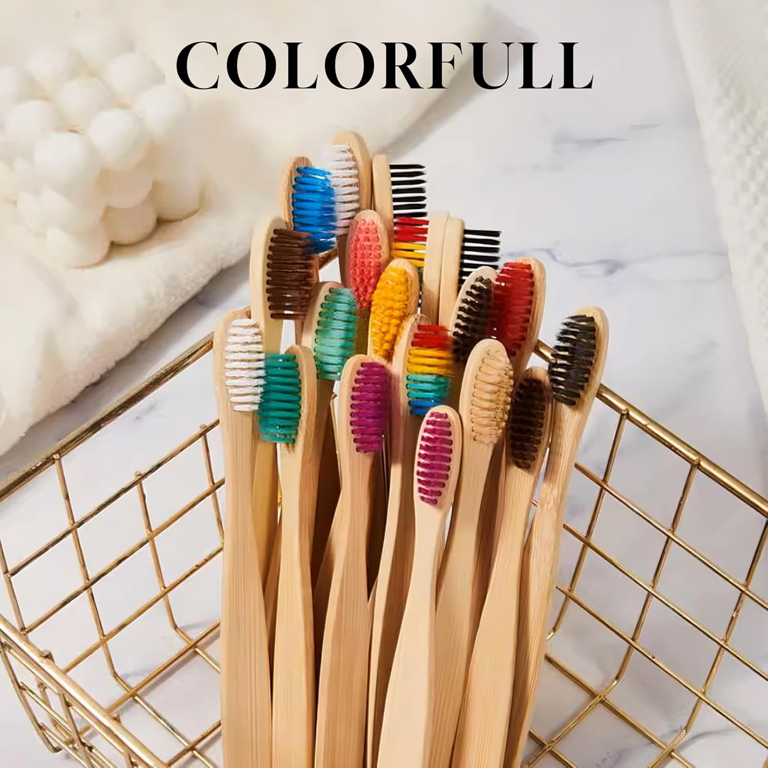 10 Pcs Soft Bristles Bamboo Toothbrush Set, Biodegradable Natural Charcoal Toothbrushes with Eco-Friendly Color Bristles, Perfect for Kids and Sensitive Teeth, Sustainable Oral Care Solution image number 3