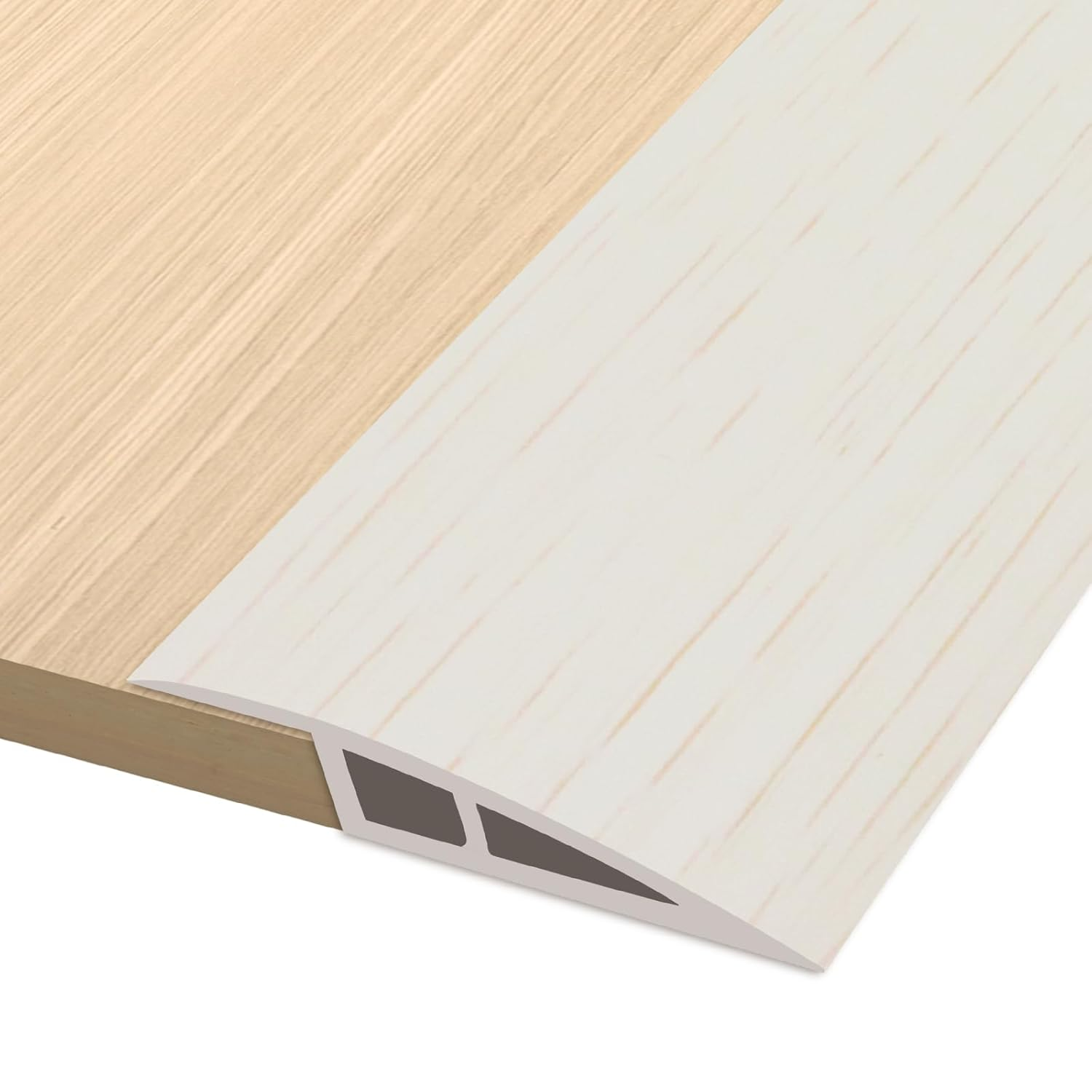 FONUNO Floor Transition Strip Vinyl Door Threshold Flooring Self Adhesive Carpet Edging for Laminate Doorway Edge from 2/5'' to 3/5'' (Black, 3.3 Ft)