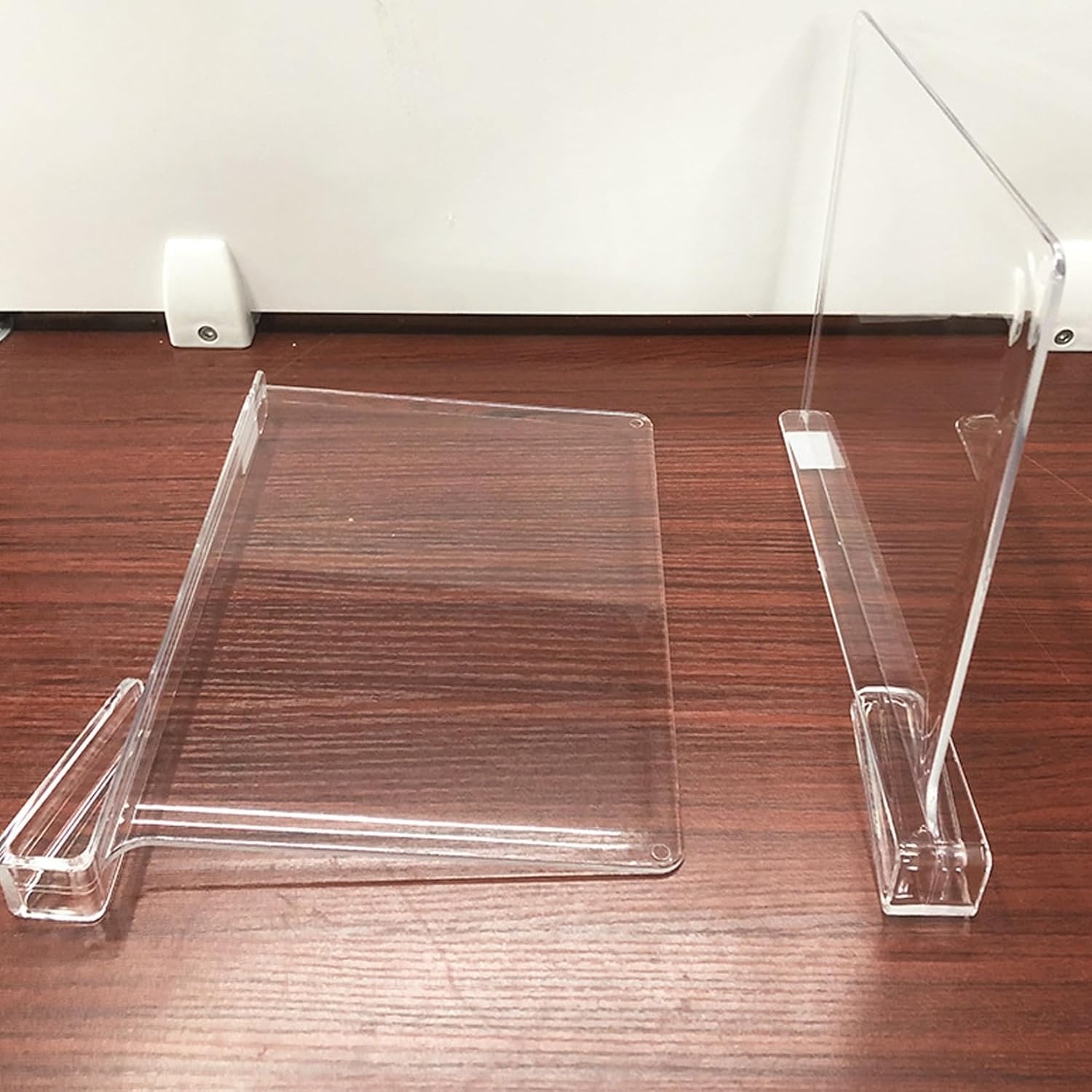 6PCS Acrylic Shelf Dividers for Closet, Shelf Separator, Wood Closets Organizer Divider, Transparent Closet Organizer,For Bookcases Kitchen Cabinets, Clear image number 3