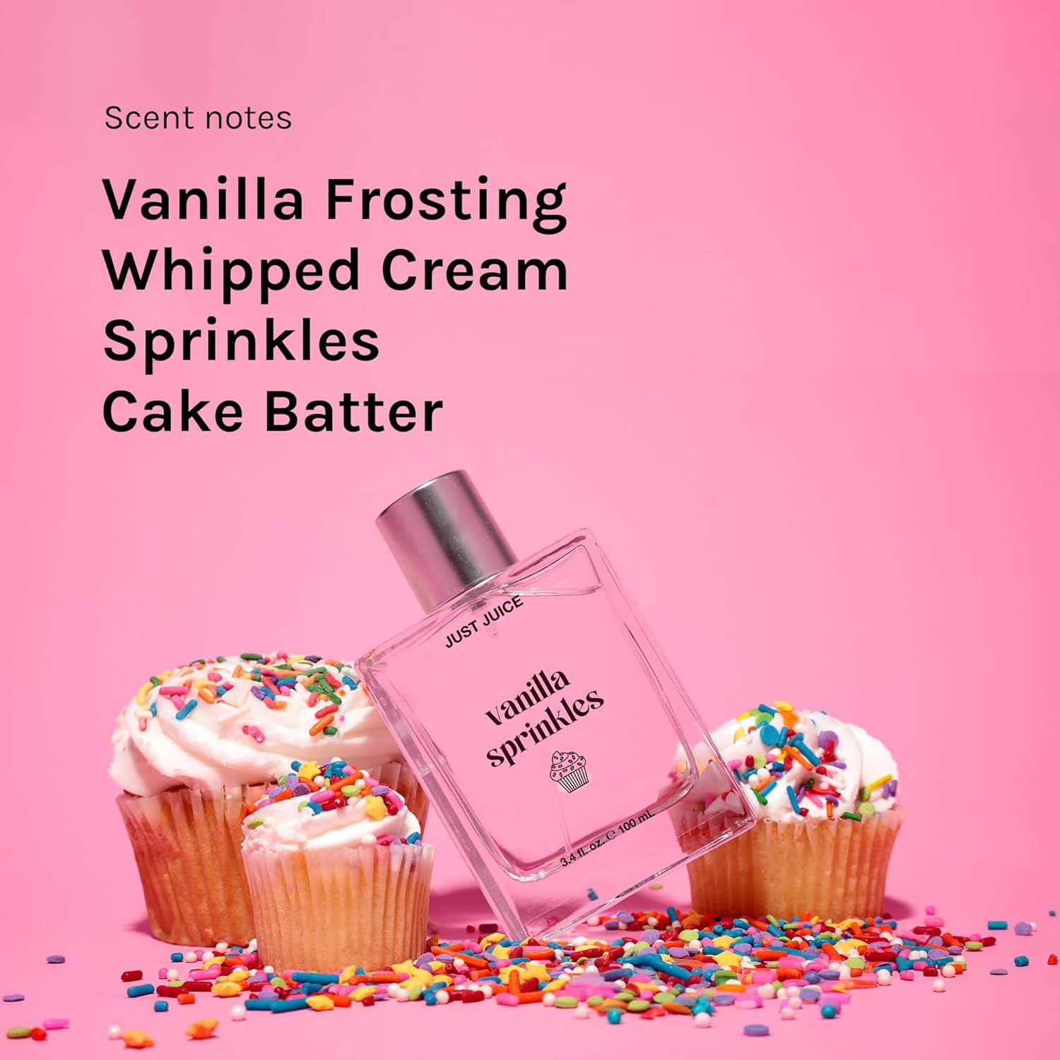 Just Juice Vanilla Sprinkles - Vanilla Perfume for Women and Men - Gourmand Mini Travel Perfume with Whipped Cream Notes - 10 Ml image number 5