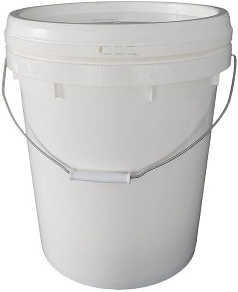 Empty Paint Buckets 5 Pack with Lids &ndash; 20L White Plastic PP Storage Containers with Secure Seal &ndash; Durable Heavy-Duty Buckets for Paint, Adhesives, Chemicals, Feed & Multi-Purpose Use image number 3