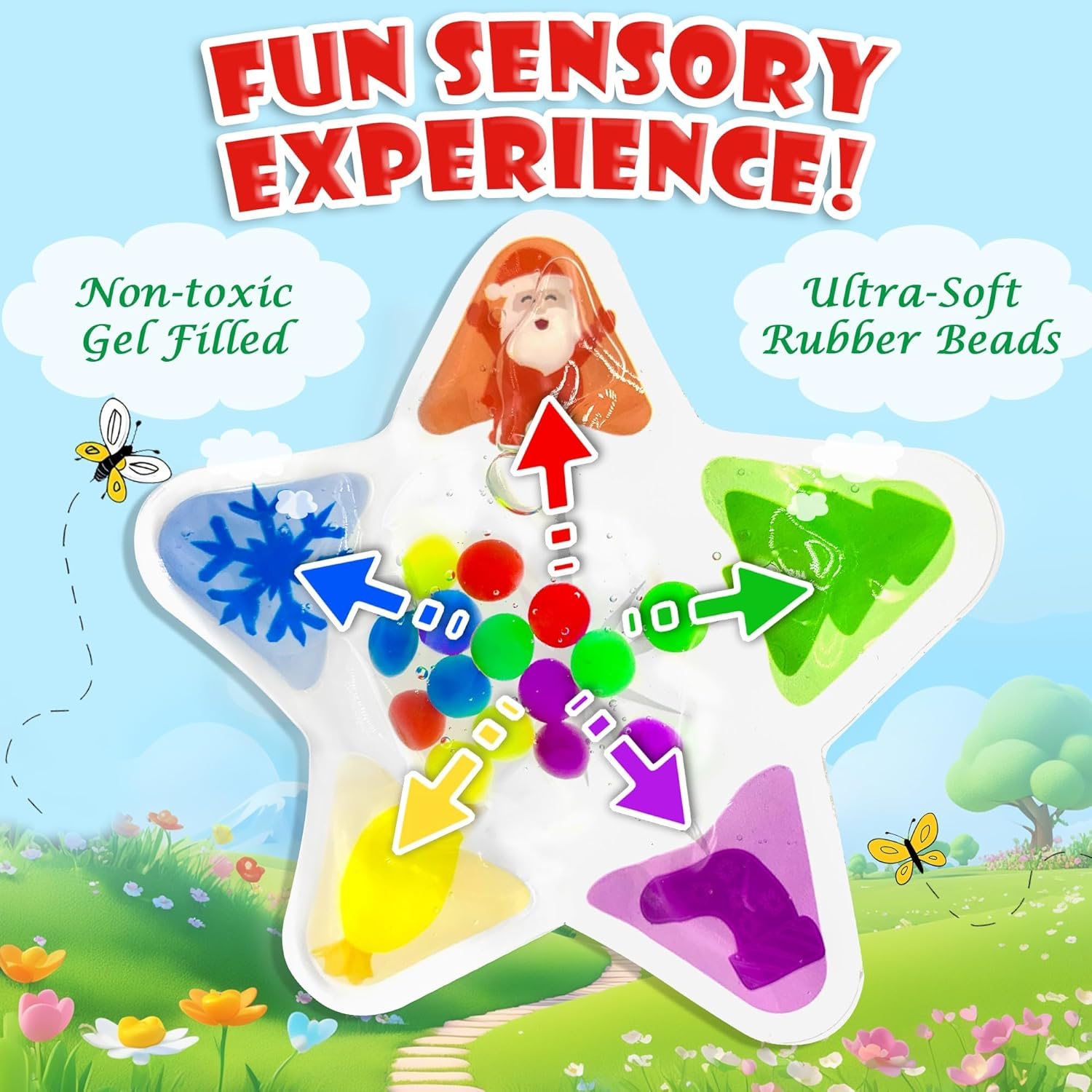 Color Sorting Sensory Toys for Toddlers-Fine Motor Skill Color Matching Montessori Toy-Preschool Educational Calm down Fidget Travel Essential Toy for ADHD Autism Kids -Christmas Stocking Stuffer Gift image number 1