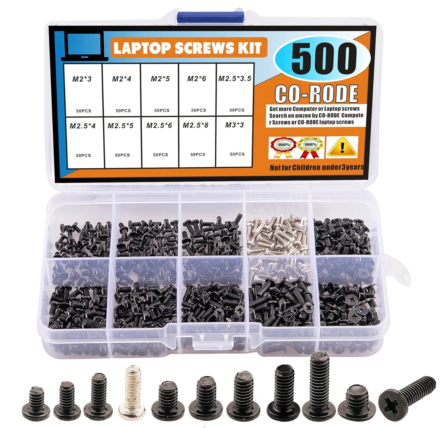 500Pcs Laptop Notebook Computer Screw Kit Set for IBM HP Dell Lenovo Samsung Sony Toshiba Gateway Acer image number 1