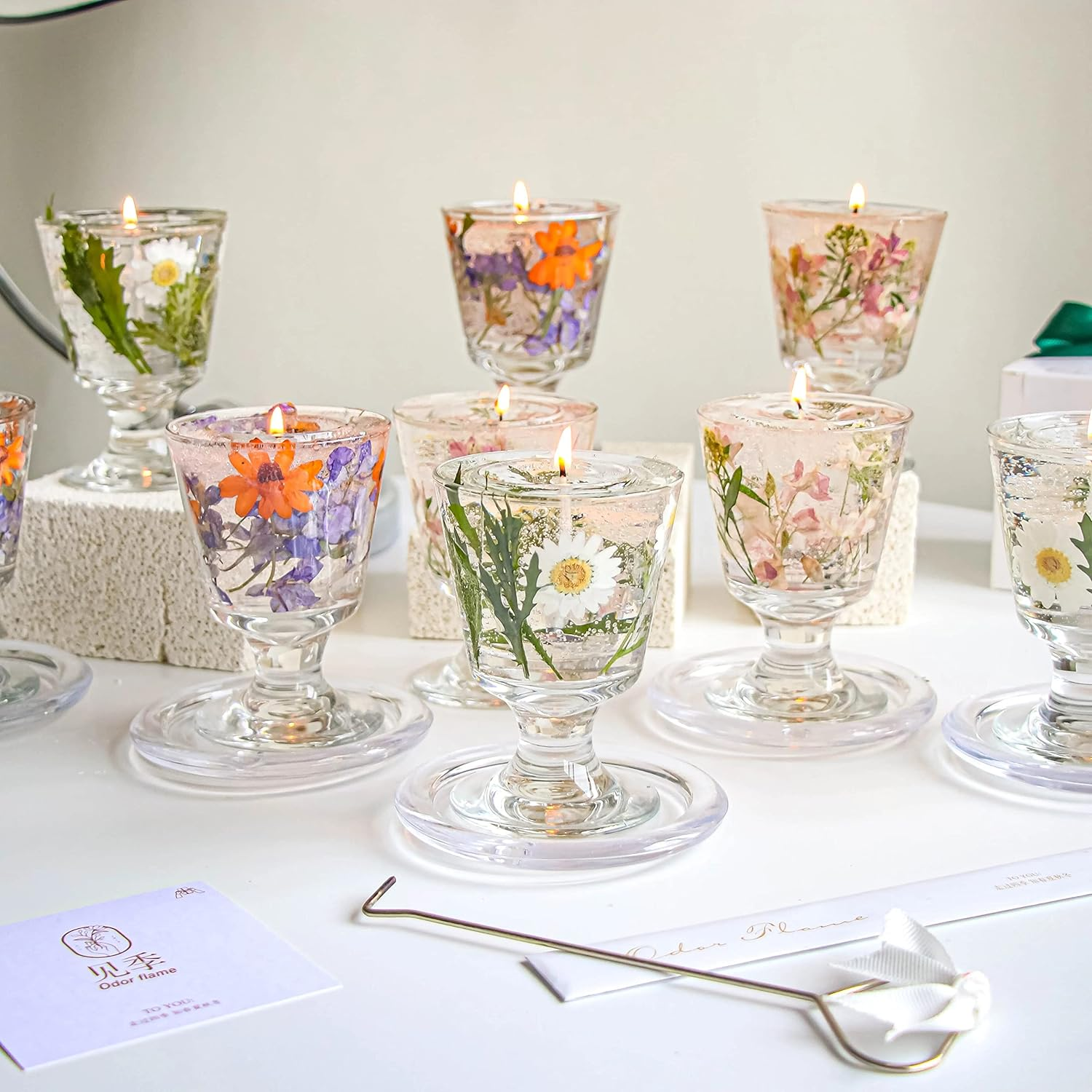 Tooget Transparent Jelly Wax DIY Candle Making Gel Wax Handmade Material Crystal Gel Candle for Candle Making and Handcraft Scented Wax Candles Supplies - 14 OZ image number 5