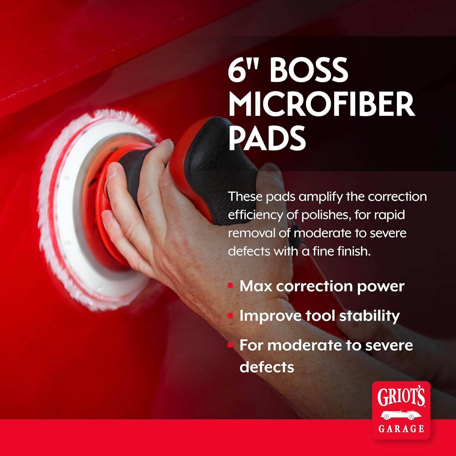 Griot'S Garage BMF6 6.5" BOSS Micro Fiber Pads, (Pack of 2) image number 1