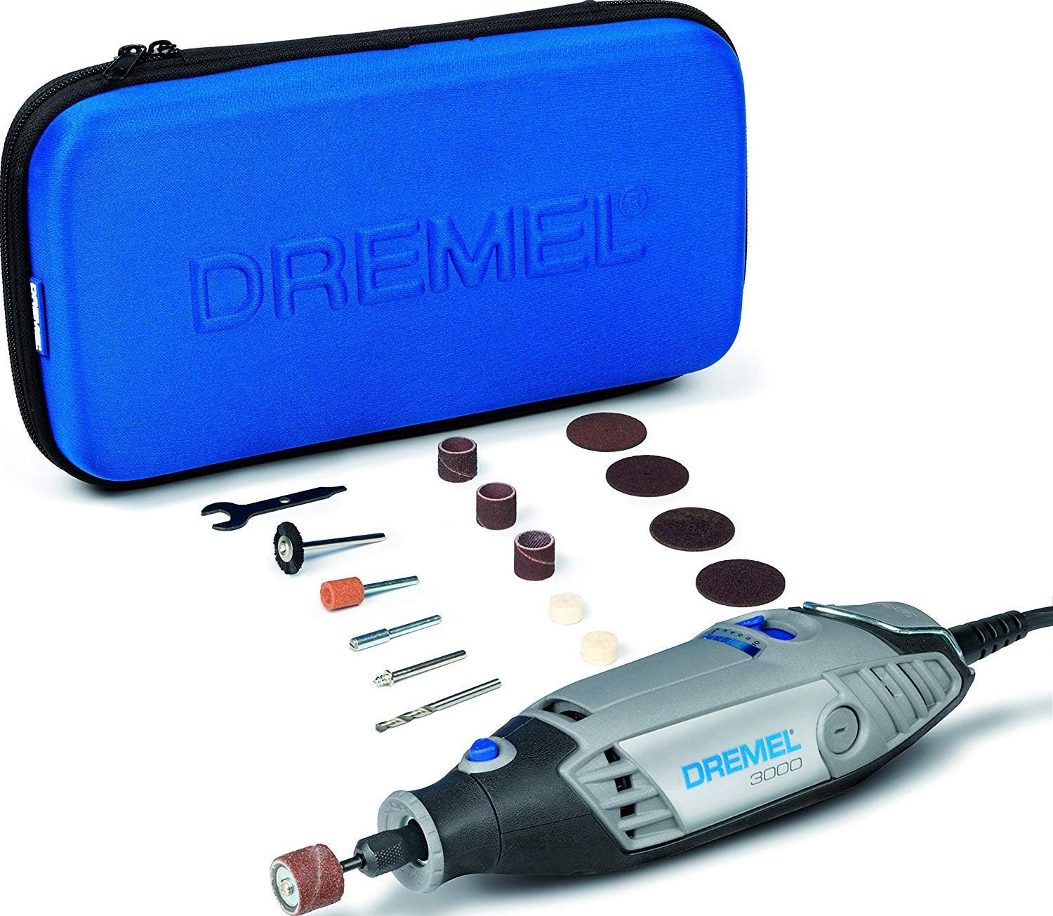 Dremel 3000 Multifunctional Tool 130 W, Set of 15 Accessories, Variable Speed 10,000-33,000 Rpm for Cutting, Grinding, Engraving, Polishing, Sharpening, Cleaning, Carving image number 4