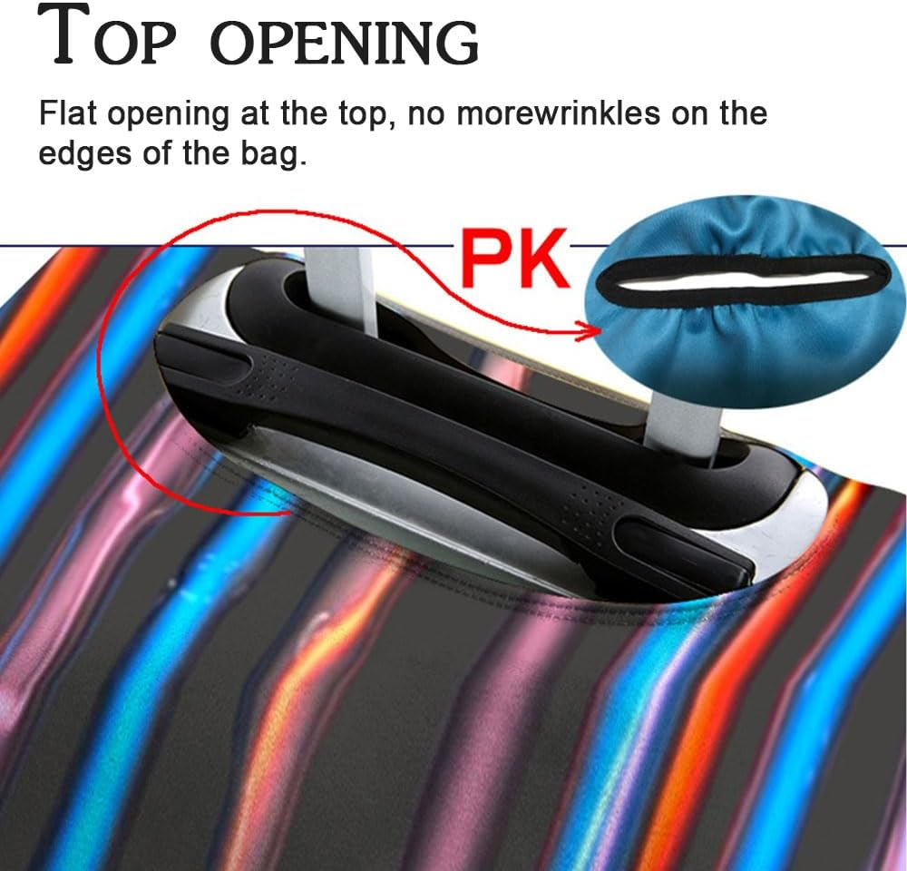 Morbuy 3D Collage Washable Suitcase Protector Anti-Scratch Elastic Spandex Suitcase Cover Fits 18-32 Inch Trolley Luggage Travel Accessories with Luggage Tags (M(22"-24"),Painting)