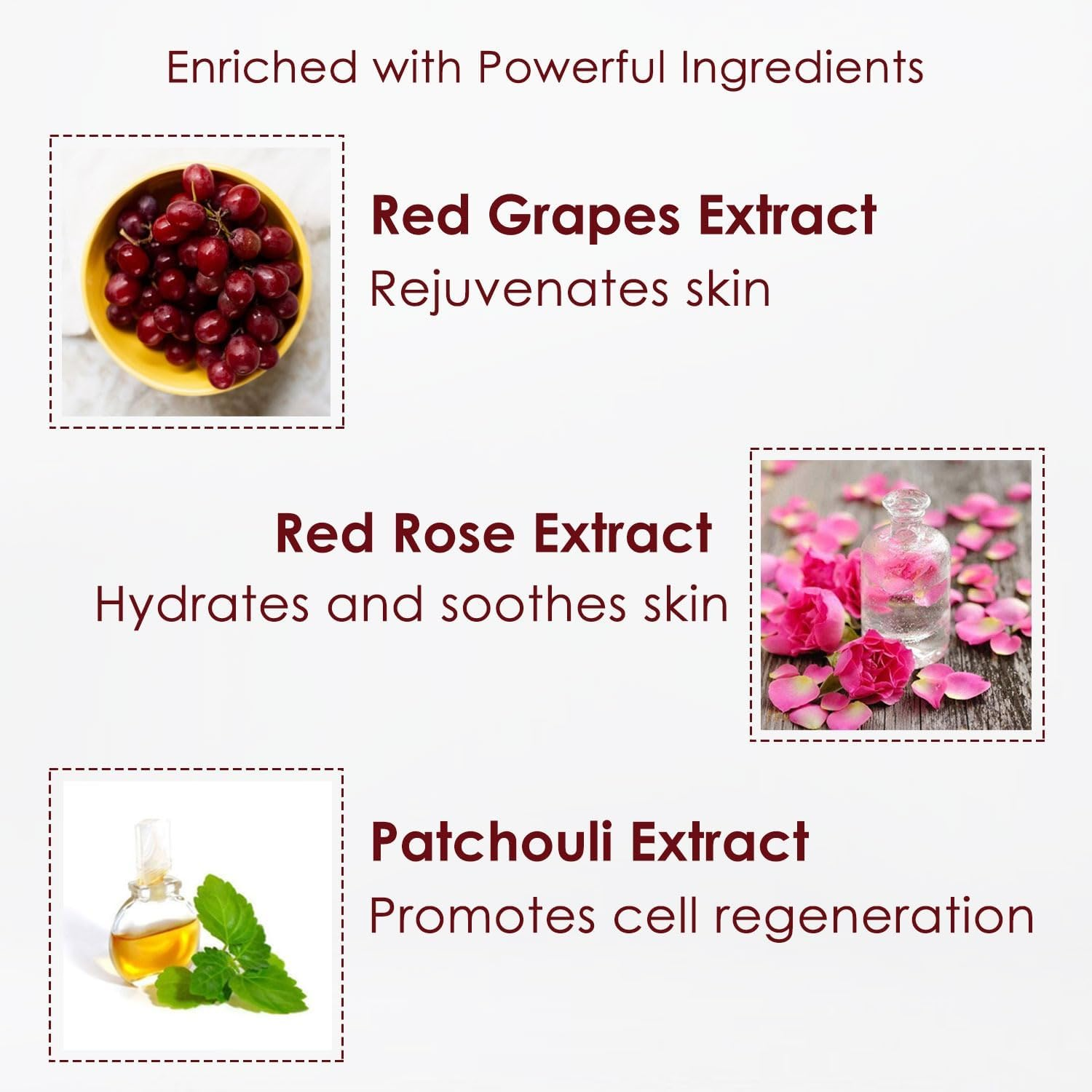 Nutriglow Wine Facial Kit 6-Pieces Skin Care Set with Deep Cleanser, Exfoliating Scrub, Nourishing Gel, Whitening Cream, Mask Pack and Face Serum for anti Aging Skin Care Kit for Women(250Gm+10Ml) image number 2