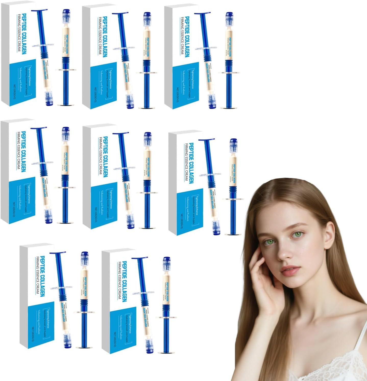 Polypeptide Collagen Firming Cream - Peptide Collagen Elastic Essence Cream - Anti-Wrinkle Firming Lotion for Tightening and Lifting, Improves Skin Elasticity and Reduce Fine Lines (8 Boxes) - 2 Boxes image number 2