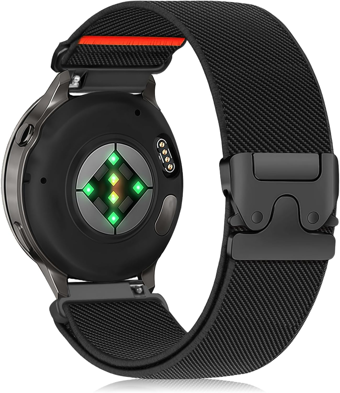 Hinnwer 20 Mm 22 Mm Nylon Bracelet for Garmin Venu 4 45 Mm/Venu 3 45 Mm/Forerunner 570 47 Mm/265/255/255 Music, Elastic Sports Parachute Closure, Braided Band for Garmin Vivoactive 4