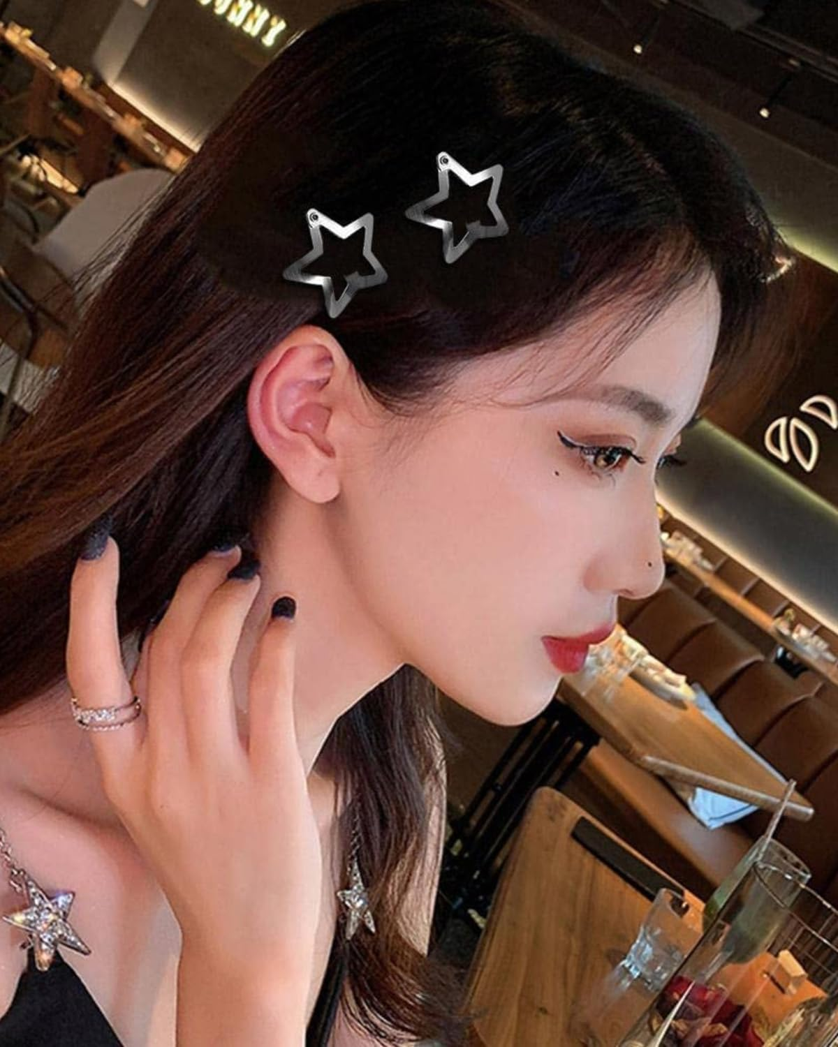 MYGLOAR 30 Pieces Hair Clips Hairdressing Supplies Barber Hair Clips Metal Star Hair Clips Star Hair Clips Multicolor Hair Clips Cute Headwear for Kids Girls image number 4