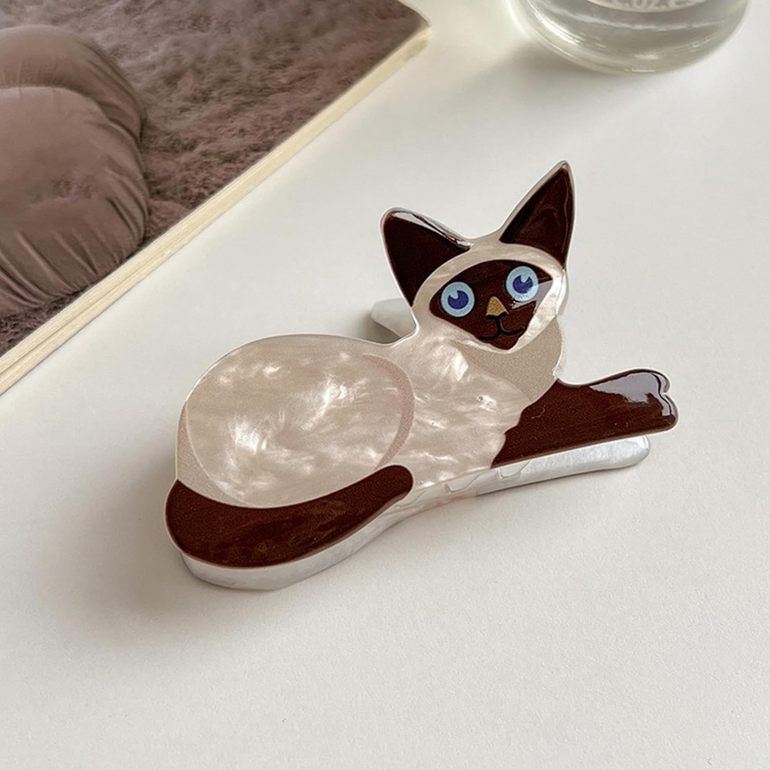 Cute Cat Hair Clip - Cat Hair Jaw Clamp | Adorable Cat Claw Clip | Non Slip Cat Hair Claw Clips | Small Pet Hair Clip | Hair Claw Barrette | Kitten Claw Clip for Short and Long Hair image number 3