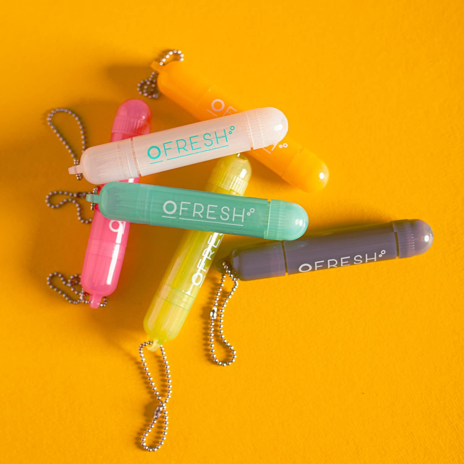 Ofresh Brushpicks - Interdental Toothpicks for Oral Hygiene & Dental Care &ndash;Interdental Toothpicks Brushes - Travel Keychain Case 18Pcs (Pack of 6) image number 1