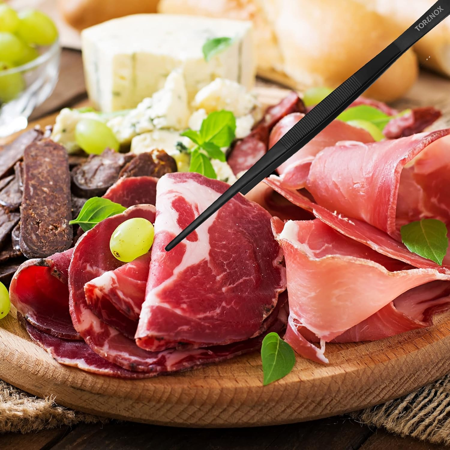 Kitchen Tweezers 10 Inch Straight and 8 Inch Offset - Culinary Precision Tongs Professional Kitchen Long Tweezers Set of 2 Pieces - BBQ, Plating, Multi-Use image number 1