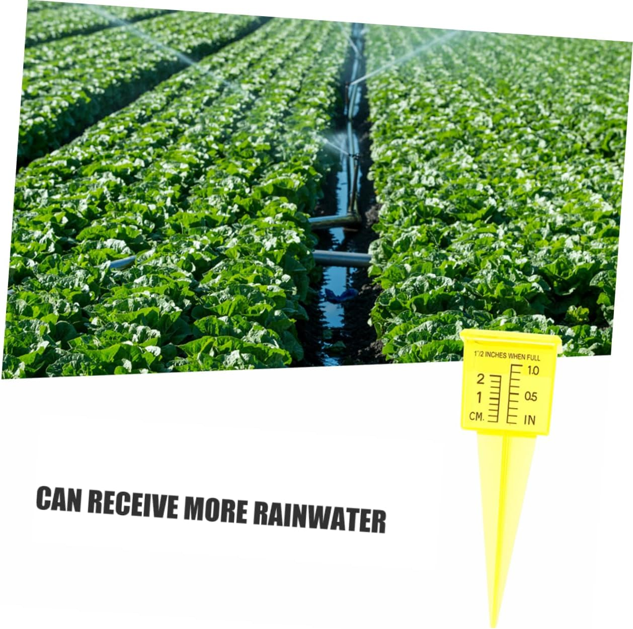 IWOWHERO 5Pcs Rain Gauge Sprinkler Catch Cups Sprinkler Gauge for Lawn Water Gauge for Water Gauge Rain Collector for Garden Outdoor Water Measuring Tool Yellow PVC image number 3