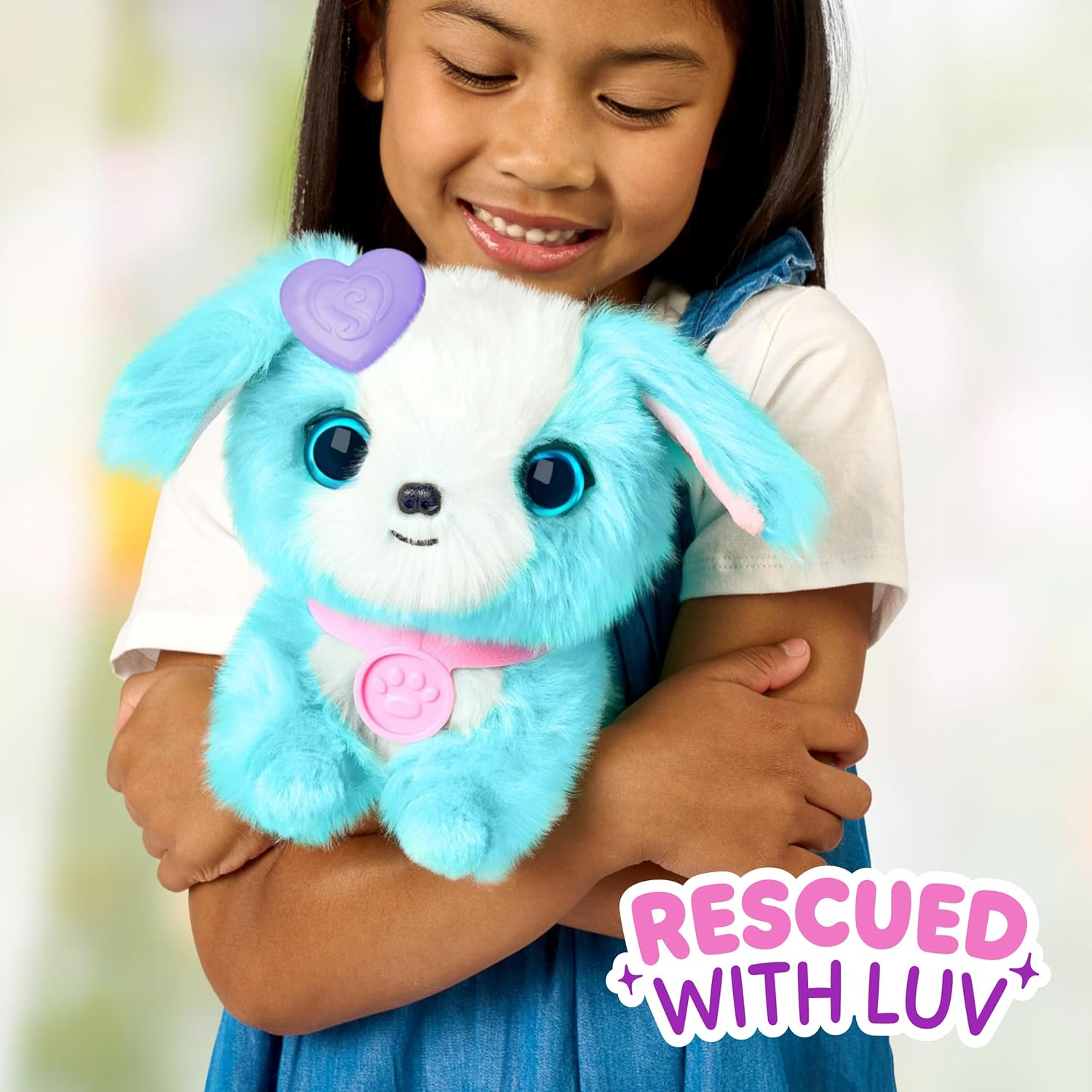 Scruffaluvs Pet Scruffs Blue - Mystery Plush Toy, 19Cm (7.5") Tall - Wash to Reveal 1 of 3 Rescue Pets: Puppy, Bunny, or Kitty - Includes 22Cm (8.7") Deluxe Pet Carrier. Styles May Vary. image number 6