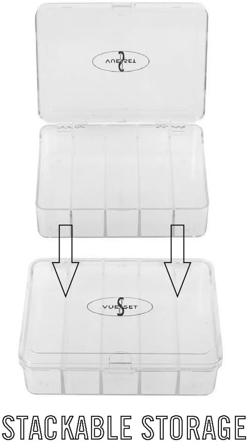 Vueset Taxi | Makeup Organizer Travel Case | 5 Sections, Transparent, 4.25 X 3.25 X 0.75 Inches, Transparent Case image number 3