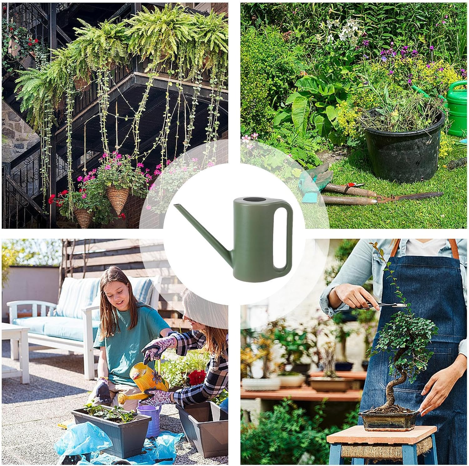 Zasdvn Indoor Watering Can,Decorative Gardening Watering Can with Long Spout - Semi-Opening Garden Supplies, Water Can for House, Balcony, Lawn image number 1