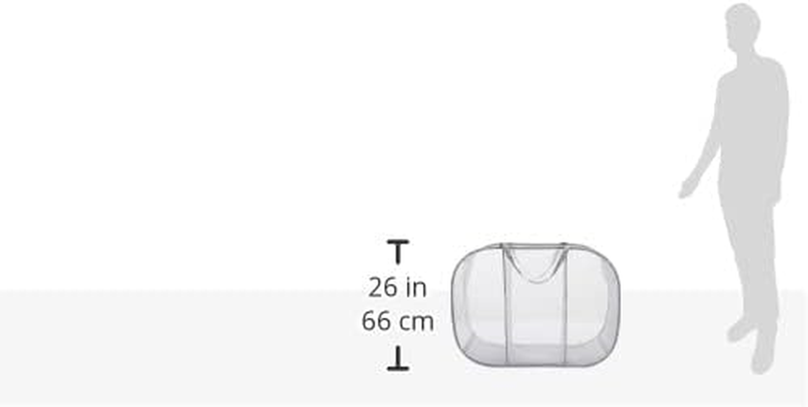 Whitmor Pop & Fold Laundry Sorter, Paloma Gray image number 1