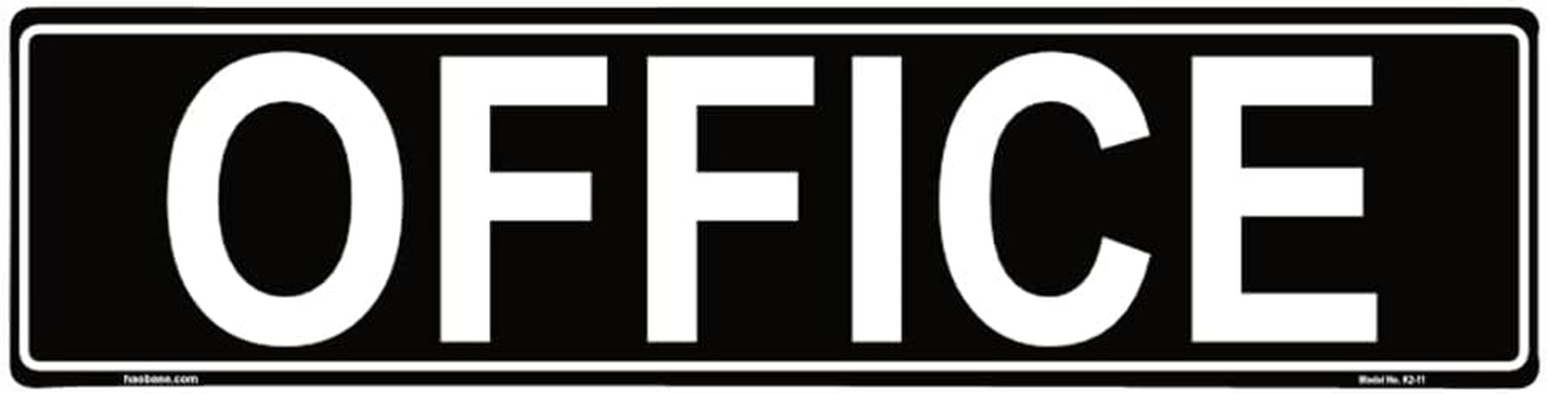 Haobase Office Sign, Self Adhesive Vinyl Sticker 4 Pcs (20 Cm X 5 Cm)