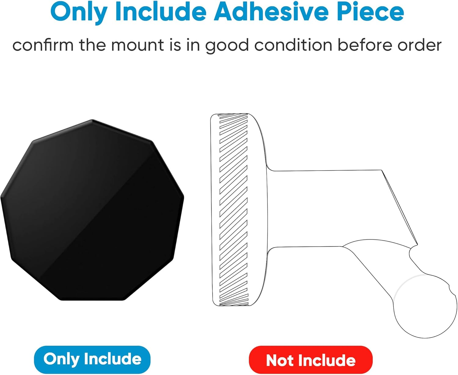 4 Pack Adhesive Replacement Magnet Piece for Garmin Low-Profile Magnetic Mount,Only Windshield Sticky Piece No Mount,For Garmin Dash Cam Mount 45/46/47/55/56/57/65W/66W/67W/Tandem/Speak Plus image number 3