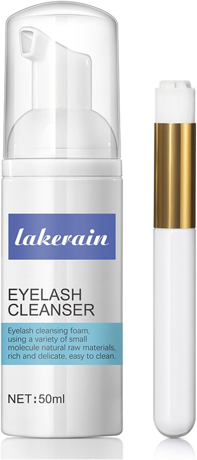 Lash Shampoo Clean Mousse for Eyelash Extension with Brush, Lash Cleanser, Eyelash Wash for Extensions, Eyelash Cleaner Mousse for Professional Use Lash Foam Cleanser - Salon Use and Home Care