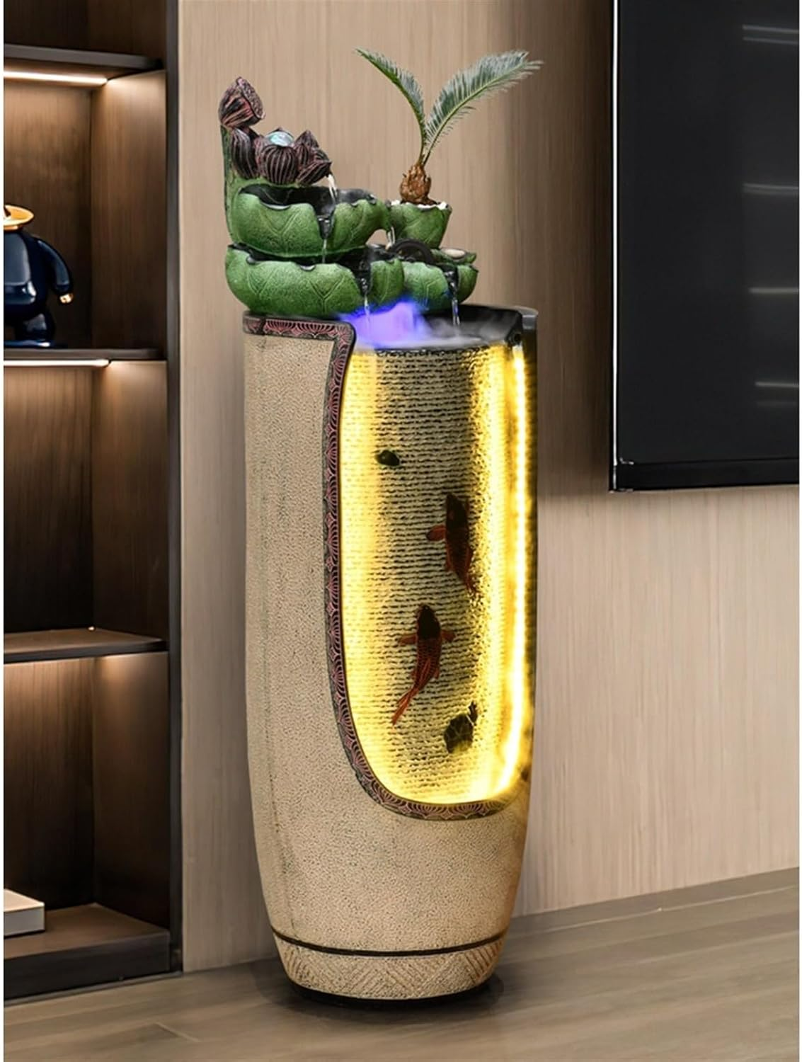 Outdoor Fountain Water Lotus Leaf Floor Decoration, Office Living Room Indoor Circulation Feature, Garden Landscape image number 5