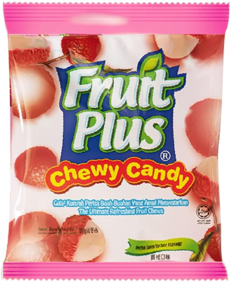 Fruit plus Chewy Candy Lychee Flavour Kids Candy Individually Wrapped Candy on the Go Snacking Malaysian Confectionery 120G image number 5