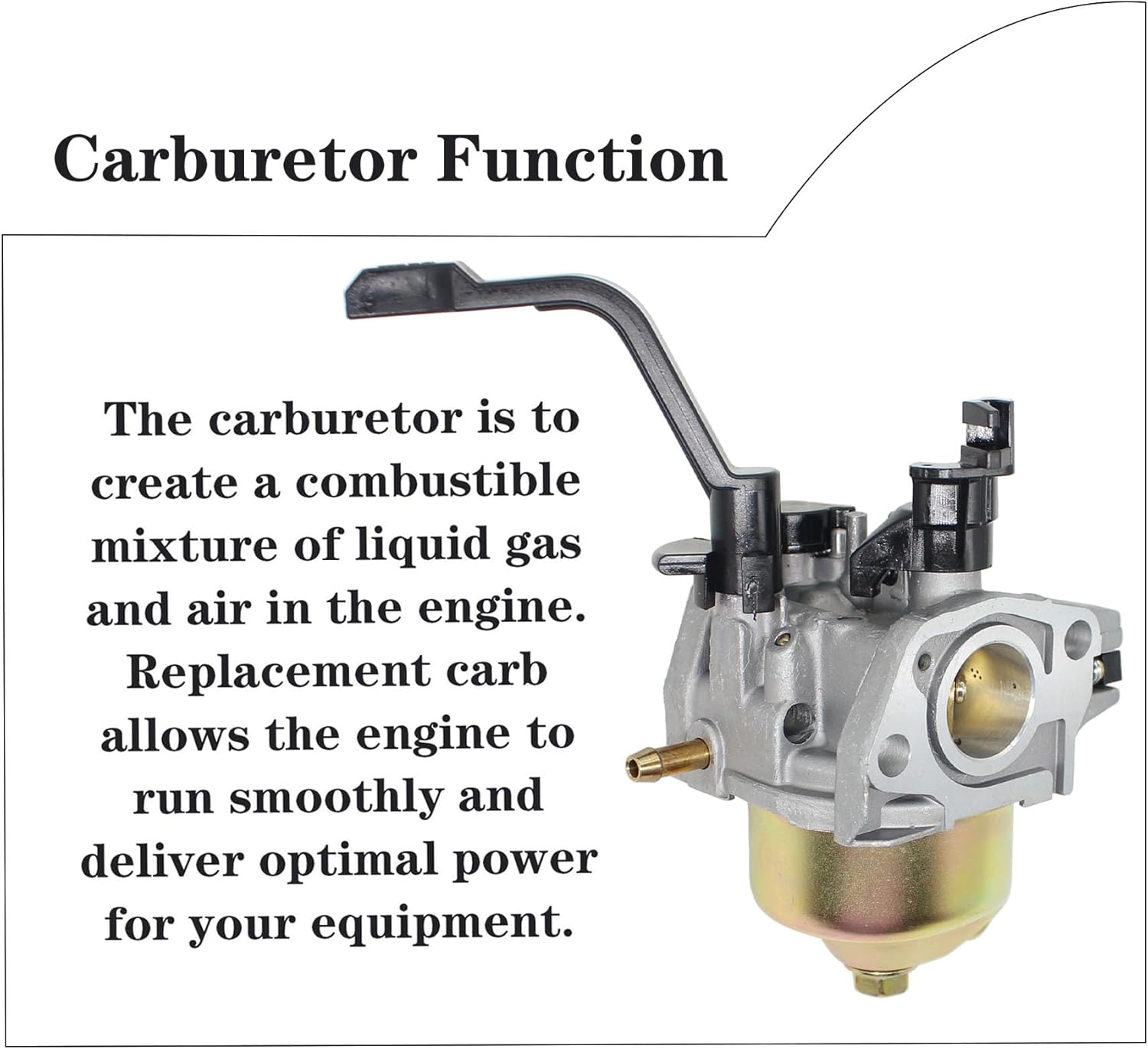 Fit for Huayi P19-1 Carburetor Compatible with Predator 4000 4375 Champion Honda Generac Powerhorse 3000W 3500W 4000W Generator Powered by 196Cc 208Cc 212Cc 223Cc 224Cc image number 2