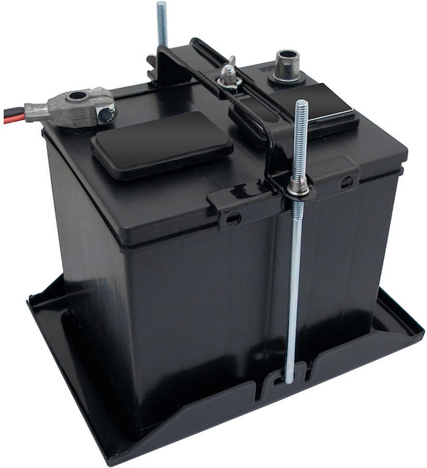 ESEWALAS Adjustable Battery Hold Down,Battery Tie down Kit,Universal Battery Crossbar with J Bolt Battery Hold down Bracket,Stainless Steel J Bolt Sets Car Battery Holder,Battery Tie down Holder image number 2