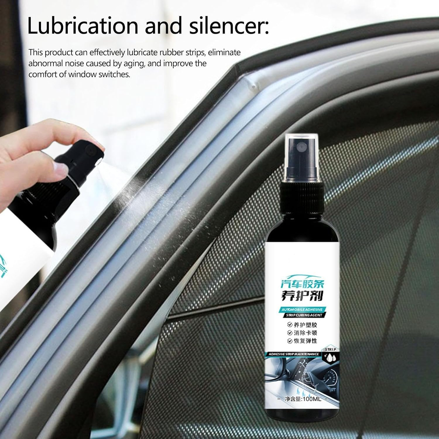 Rubber Trim Protectant - 100ML Car Lubricating Conditioner Sun-Proof Seal Protectant - Automotive Rubber Care Products for Trunk Seals, Wiper Tape, Automobile Window Seals, Sunroof Seals Borato image number 6