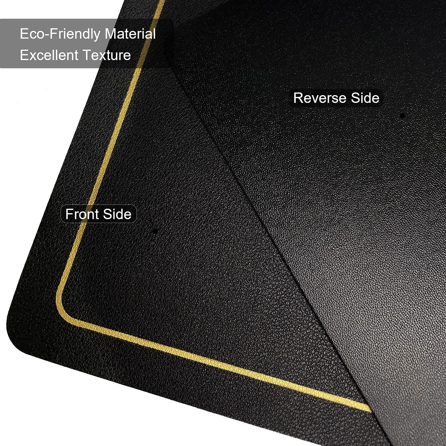 Excovip Leather Placemats for Dining Table, Set of 6，Waterproof Wipeable PU Leather Place Mats Stain-Proof Non-Slip Table Mats for Easter Thanksgiving Christmas New Year Party Home Decor(Black) image number 4