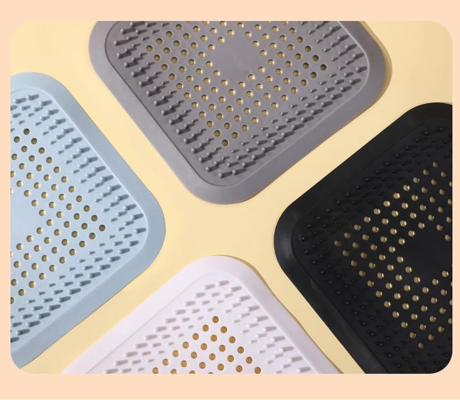 2 Pcs Shower Drain Strainer Hair Catcher Silicone Filter Cover Protector for Stainless Metal Strainer Bathtub Stopper for Bathroom Kitchen Floor Drain (Blue) image number 3