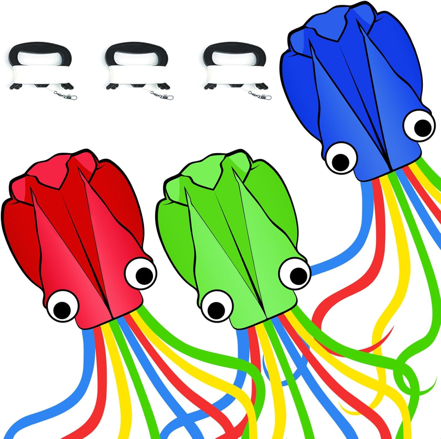 Simxkai Octopus Kite for Kids & Adults, Easy to Fly Beginner Kite for Boys & Girls, 28''*158'' Large Soft 3D Beach Kite for Outdoor Activities (Red, Pink, Blue, Yellow, Green, Purple) image number 4