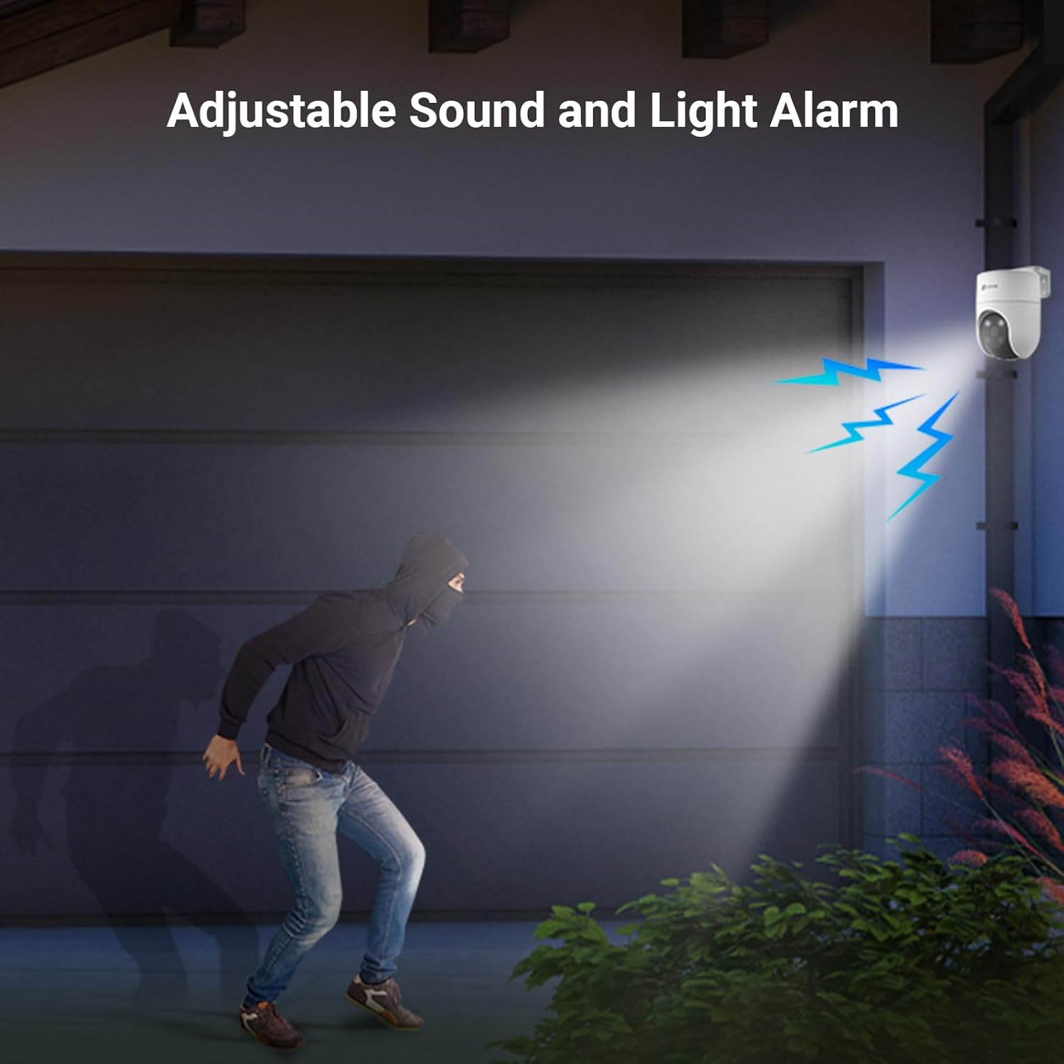 EZVIZ H8C 2K POE IP Outdoor Security Camera, 360&deg; PTZ Home Security, Ai-Powered Human Detection, Auto-Tracking, Color Night Vision, Two-Way Talk, Waterproof, No Subscription Fee image number 6